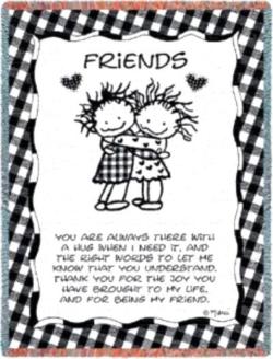 Friends Hugging Throw Blanket